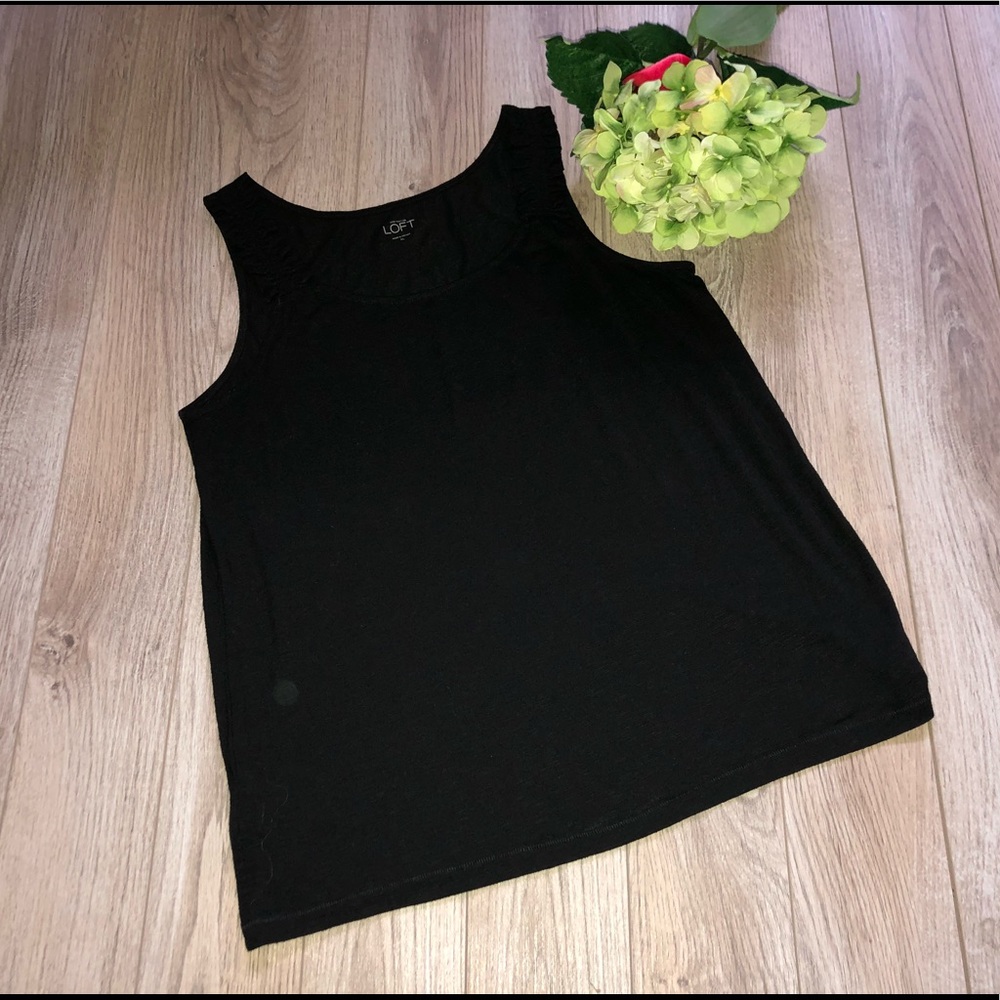 🌸 ANNT TAYLOR LOFT BLACK LIGHTWEIGHT TANK TOP XL